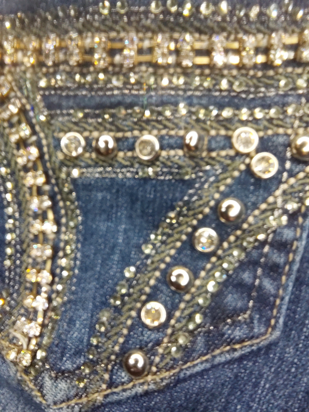 L.A. STAR RINESTONED JEANS - Picture 9 of 15